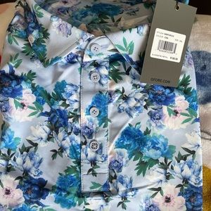 G four golf THE PHOTO FLORAL TECH JERSEY POLO